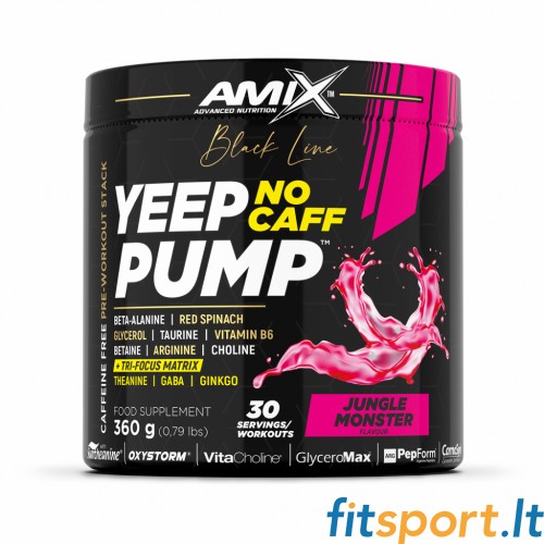 Amix Black Line Yeep Pump 360 g. - Bez kofeīna 